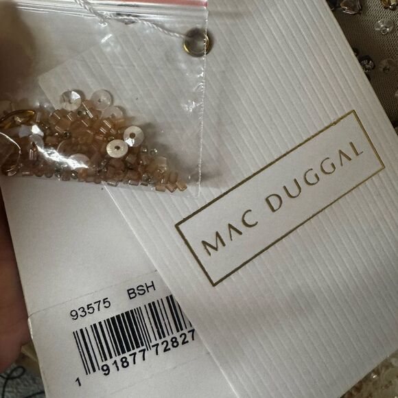 NWT MAC DUGGAL Embellished Wrap Over Cap Sleeve A-Line Gown 93575 Size 22 - Picture 11 of 12